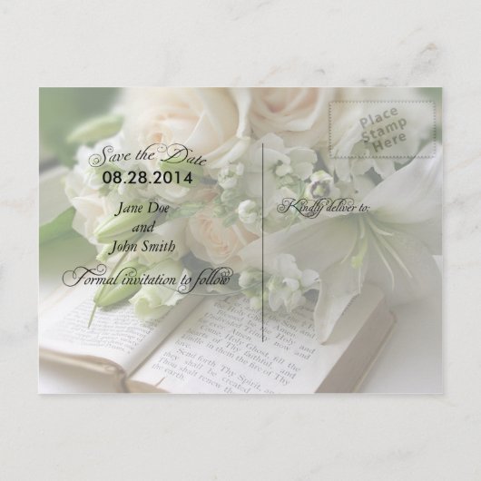 Briefkaart datum opslaan (Achterkant)