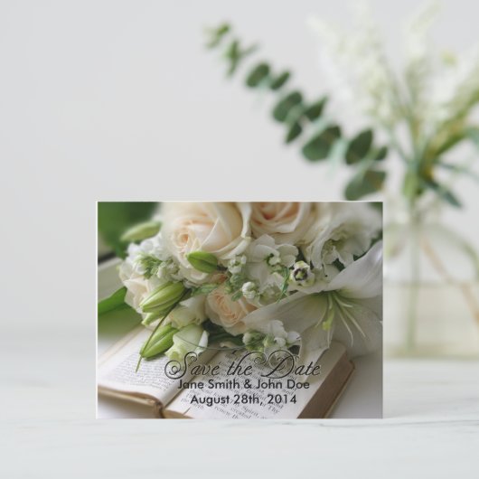 Briefkaart datum opslaan (Staand voorkant)