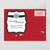 Briefkaart Datum opslaan (Achterkant)