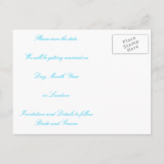 Briefkaart Datum opslaan (Achterkant)