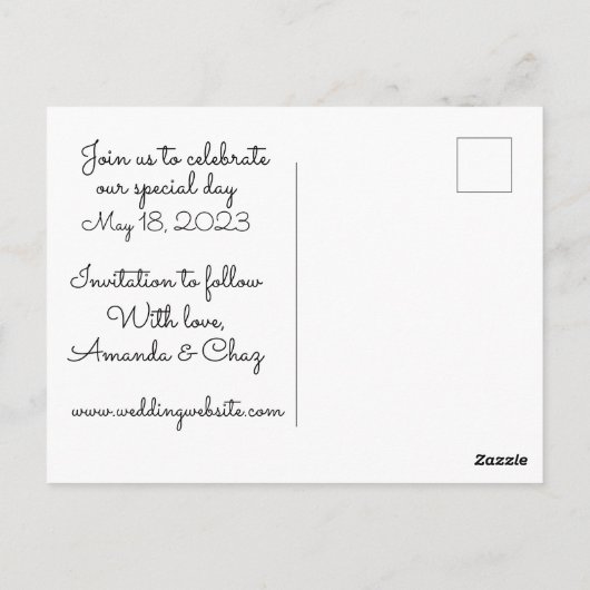 Briefkaart datum opslaan (Achterkant)