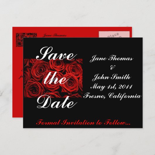 Briefkaart Datum opslaan (Voorkant / Achterkant)