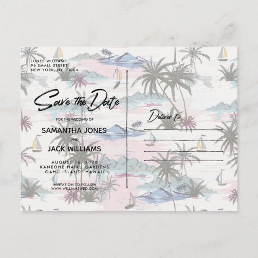 Briefkaart | Datum opslaan (Achterkant)