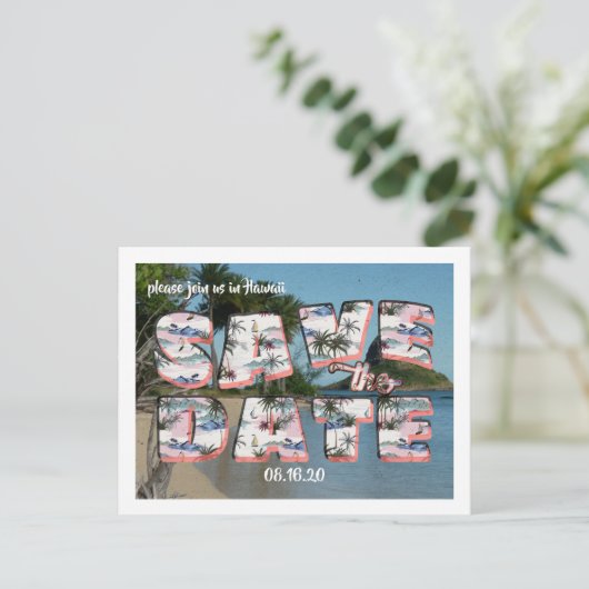 Briefkaart | Datum opslaan (Staand voorkant)