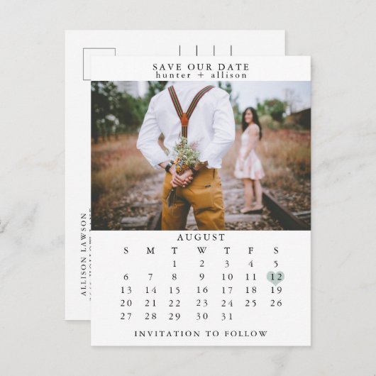 Briefkaart Datum opslaan (Voorkant / Achterkant)