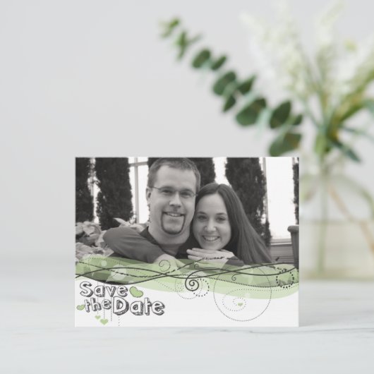 Briefkaart Datum opslaan (Staand voorkant)