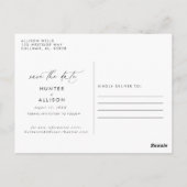 Briefkaart Datum opslaan (Achterkant)