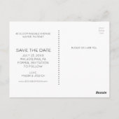 Briefkaart Datum opslaan - minimalistisch (Achterkant)