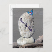 Briefkaart Datum vlinder opslaan (Voorkant / Achterkant)