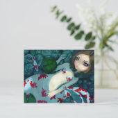briefkaart "Daydreaming Koi Mermaid" (Staand voorkant)