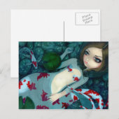 briefkaart "Daydreaming Koi Mermaid" (Voorkant / Achterkant)
