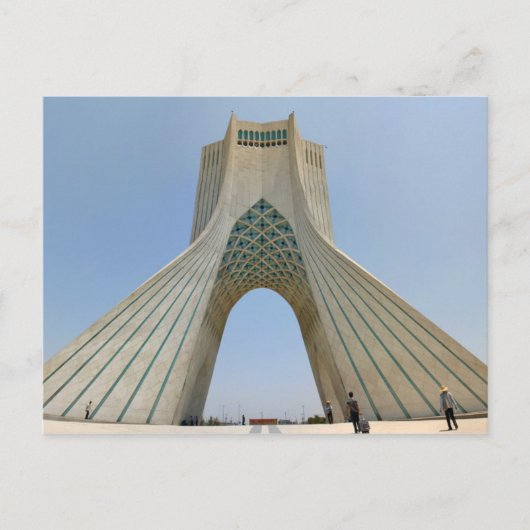 Briefkaart de Azadi Tower (van vrijheid), Teheran  (Voorkant)