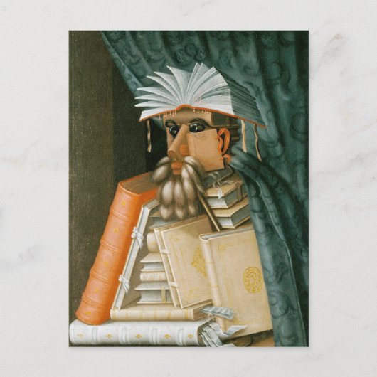 Briefkaart: De bibliothecaris Briefkaart (Voorkant)