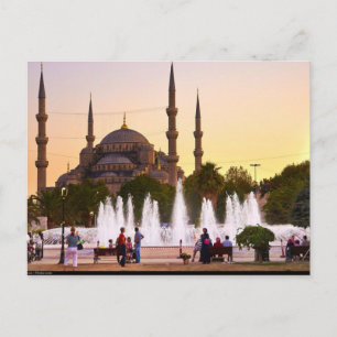 Briefkaart De blauwe moskee, Turkije, Istanbul