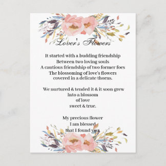 Briefkaart - de Bloemen van de Minnaar