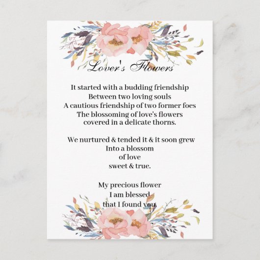 Briefkaart - de Bloemen van de Minnaar (Voorkant)