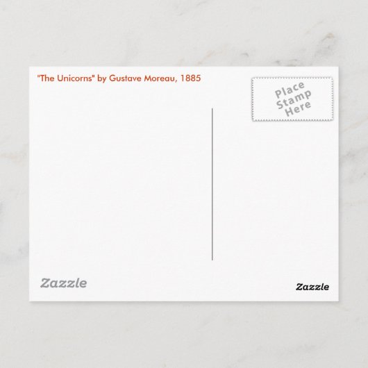 Briefkaart: De eenhoorns Briefkaart (Achterkant)
