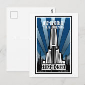 Briefkaart - de Empire State Building Art Deco (Voorkant / Achterkant)
