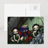 briefkaart "De handbediende kikker" (Voorkant / Achterkant)