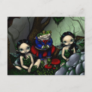 briefkaart "De handbediende kikker"