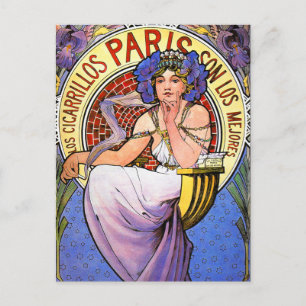 Briefkaart:  De Illustratie van Mucha Briefkaart