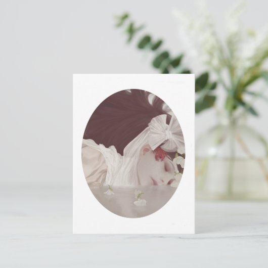 briefkaart "De kikker en de prinses" (Staand voorkant)