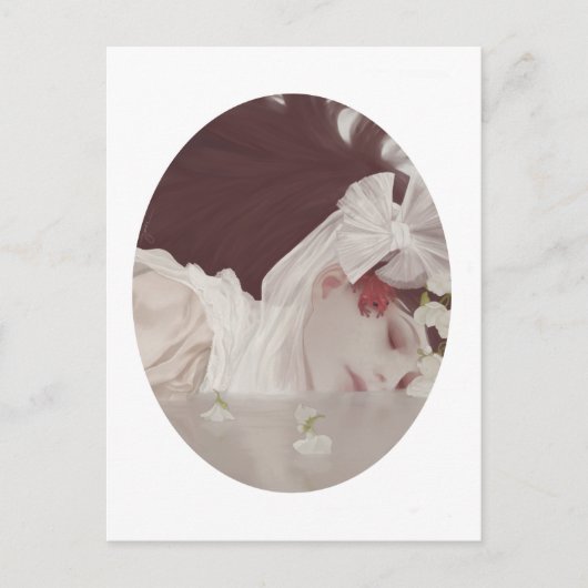 briefkaart "De kikker en de prinses" (Voorkant)