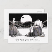 Briefkaart: De muizen Love Halloween Briefkaart (Voorkant / Achterkant)