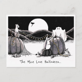 Briefkaart: De muizen Love Halloween Briefkaart