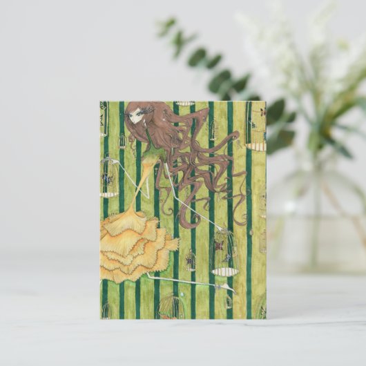 briefkaart "De muur" (Staand voorkant)