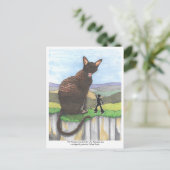 Briefkaart: De prehistorische kat Briefkaart (Staand voorkant)