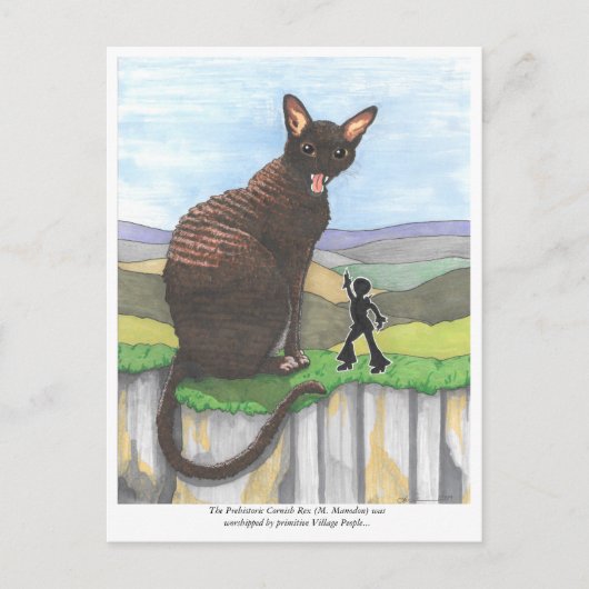 Briefkaart: De prehistorische kat Briefkaart (Voorkant)