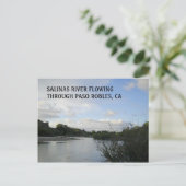 BRIEFKAART: De Salinas stromend in Paso Robles Briefkaart (Staand voorkant)