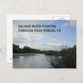 BRIEFKAART: De Salinas stromend in Paso Robles Briefkaart (Voorkant / Achterkant)