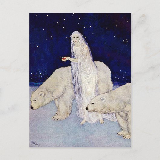 Briefkaart: De Sneeuwmaagd Briefkaart (Voorkant)