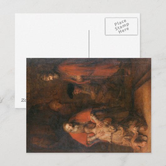 Briefkaart De terugkeer van de prodigal Son Rembra (Voorkant / Achterkant)