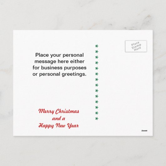 Briefkaart - de Van een hond Groet van Kerstmis - (Achterkant)