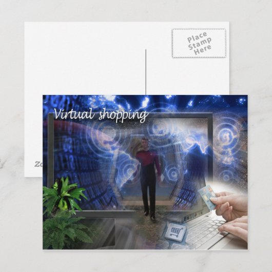 Briefkaart de virtuele klant (Voorkant / Achterkant)