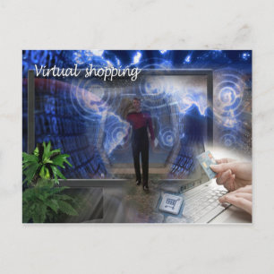 Briefkaart de virtuele klant
