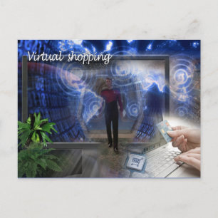 Briefkaart de virtuele klant