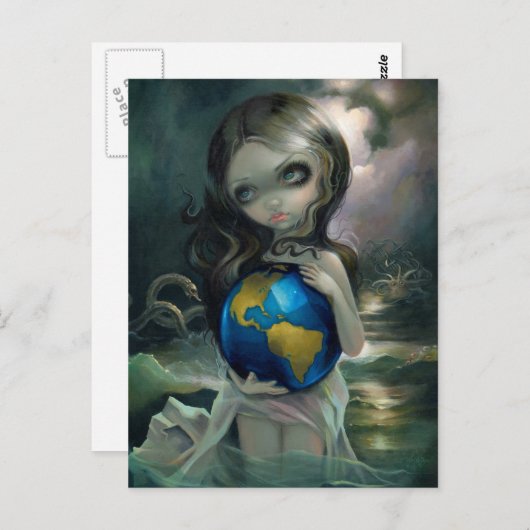 briefkaart "De wereld" (Voorkant / Achterkant)