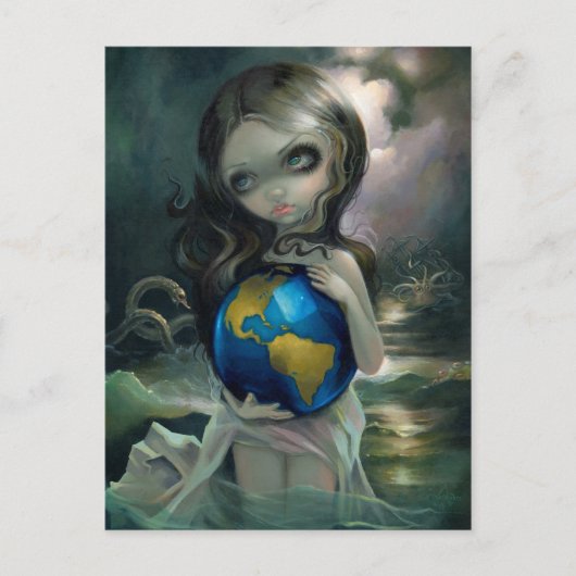 briefkaart "De wereld" (Voorkant)