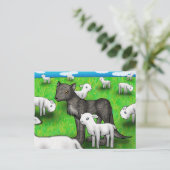 briefkaart "De Wolf en de Lamb" (Staand voorkant)