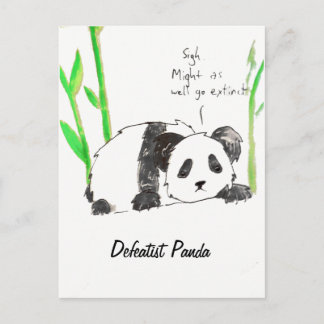 Briefkaart Defeatist Panda