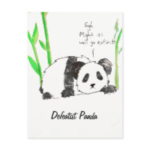 Briefkaart Defeatist Panda