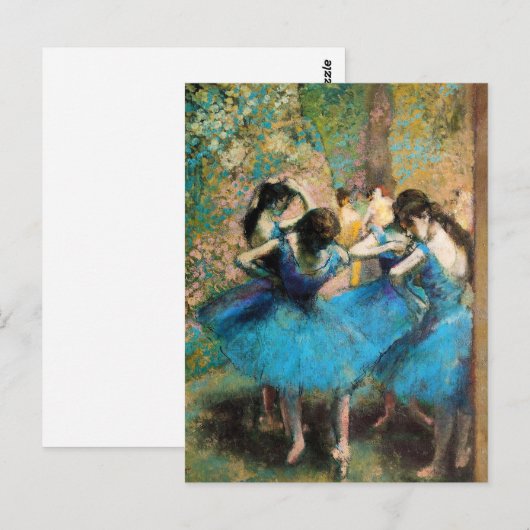 Briefkaart Degas Blue Dancers (Voorkant / Achterkant)