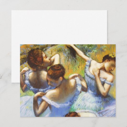 Briefkaart Degas Blue Dancers (Voorkant / Achterkant)