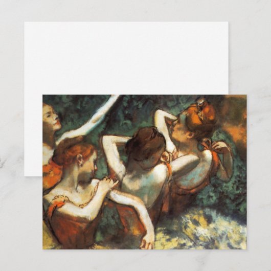 Briefkaart Degas Vier Dancers (Voorkant / Achterkant)