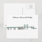 Briefkaart: Delaware Memorial Bridge Briefkaart (Voorkant / Achterkant)