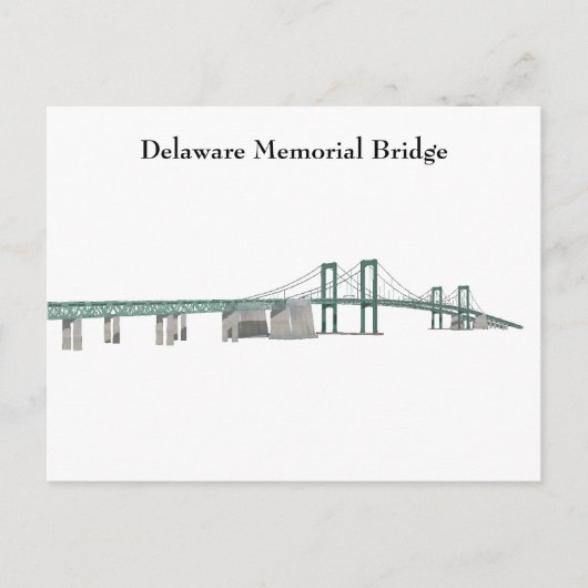 Briefkaart: Delaware Memorial Bridge Briefkaart (Voorkant)